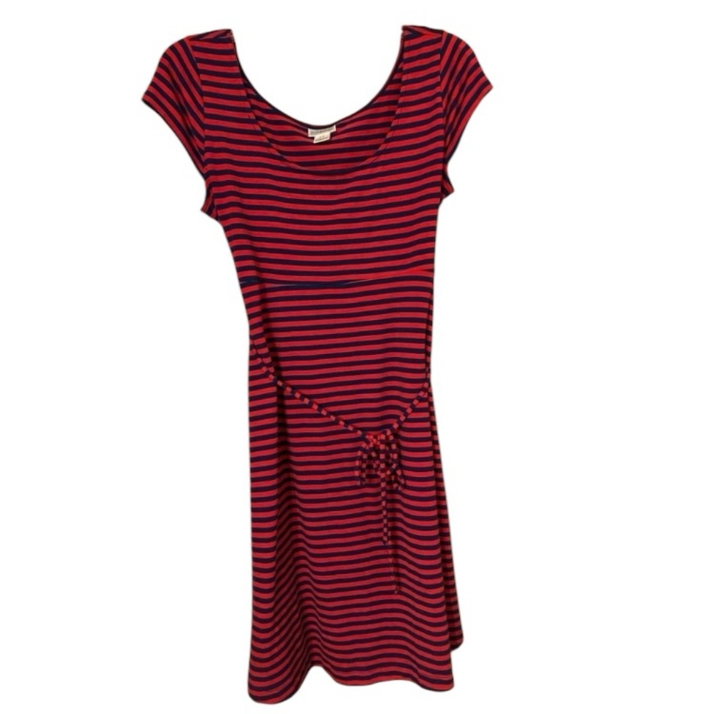 Motherhood Maternity Striped Summer dress with‎ belt
